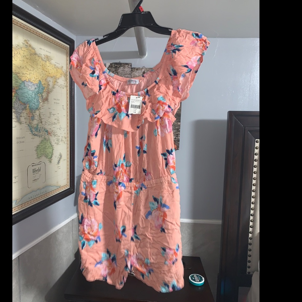 Plus size flower romper